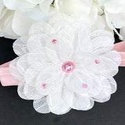 Pink Rhinestone Flower Hairband