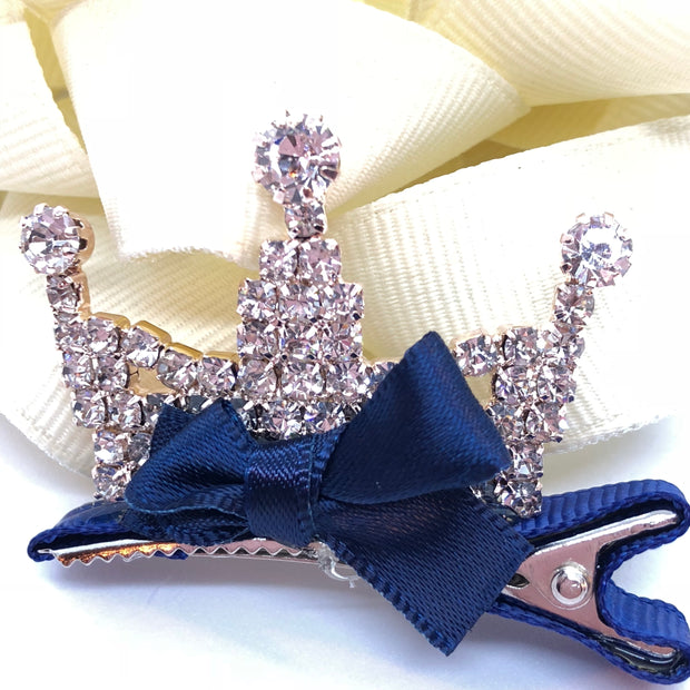 "True Princess" - #3 Girl's Crown Rhinestone Hair Clip/ More colors available
